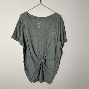 EUC Mossimo Supply Co Womens Gray Boyfriend T Shirt Size 2 Short Sleeve EO